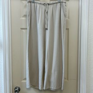 Eileen Fisher Silk Noil Cropped Pants M NWOT
